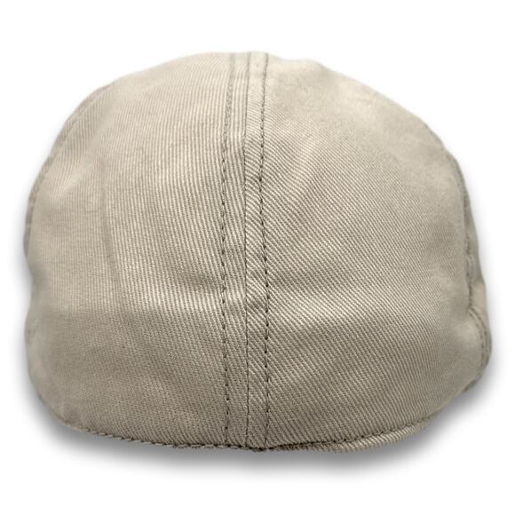 Beige Newsboy Flat Cap 100% Cotton Ivy Golf Cabbie Chauffeur Driver Bakers Hat - Picture 3 of 9